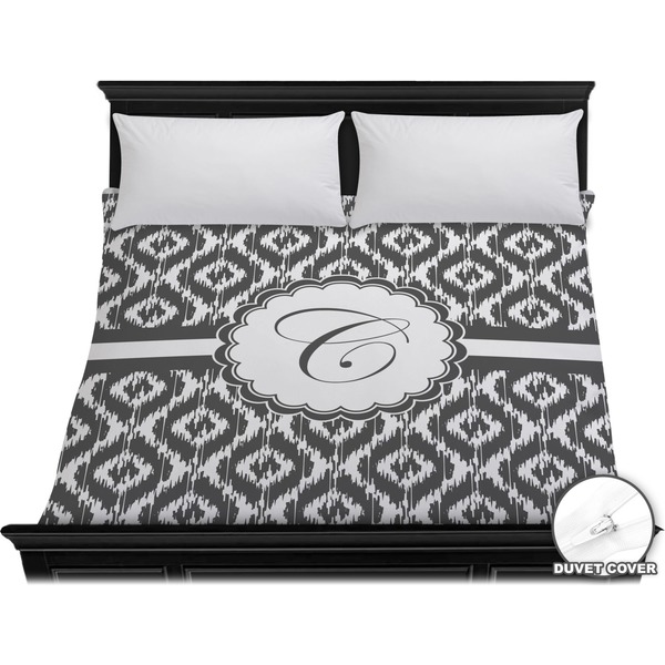 Custom Ikat Duvet Cover - King (Personalized)