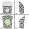 Ikat French Fry Favor Box - Front & Back View