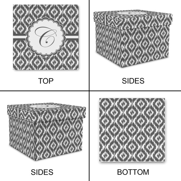 Ikat Gift Boxes with Lid - Canvas Wrapped - Medium - Approval