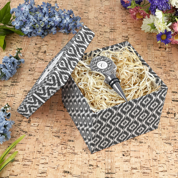 Ikat Gift Boxes with Lid - Canvas Wrapped - Medium - In Context