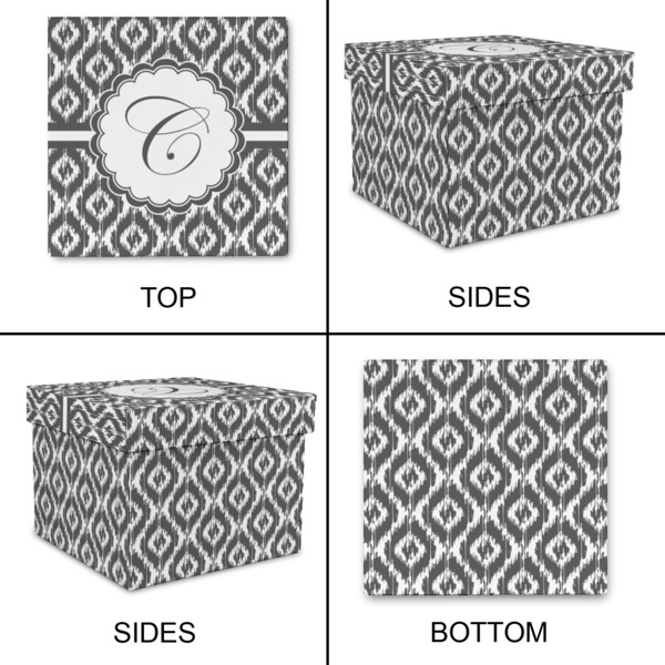 Ikat Gift Boxes with Lid - Canvas Wrapped - Small - Approval
