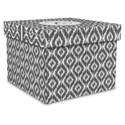 Ikat Gift Box with Lid - Canvas Wrapped - X-Large (Personalized)