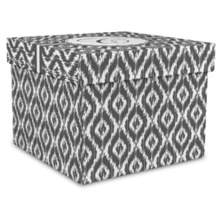Ikat Gift Box with Lid - Canvas Wrapped - XX-Large (Personalized)