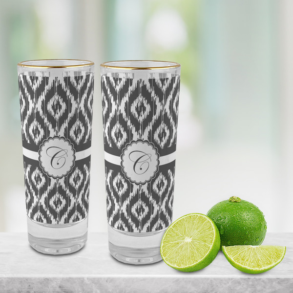 Ikat Glass Shot Glass - 2 oz - LIFESTYLE
