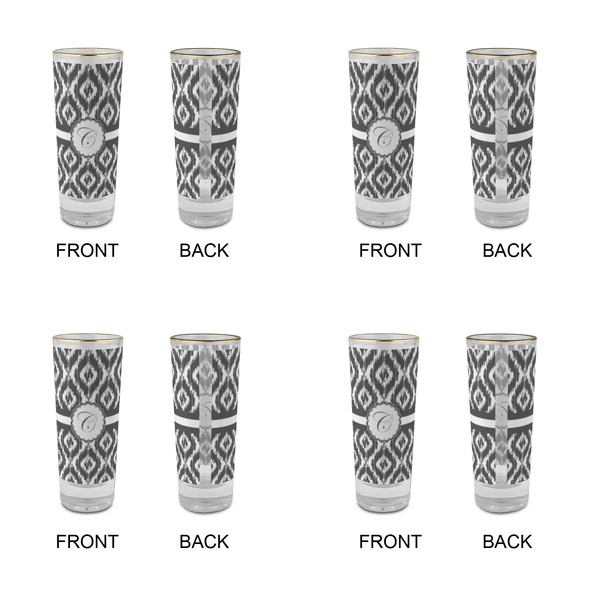 Ikat Glass Shot Glass - 2 oz - Set of 4 - APPROVAL