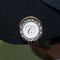 Ikat Golf Ball Marker Hat Clip - Gold - On Hat