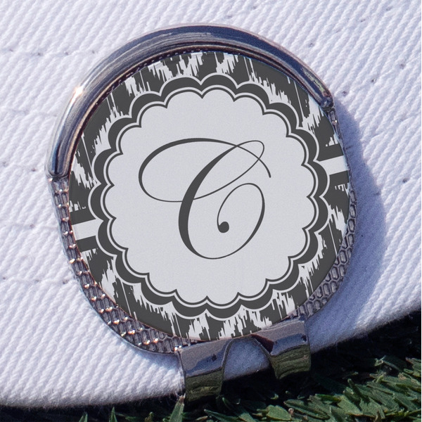 Custom Ikat Golf Ball Marker - Hat Clip