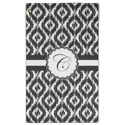 Ikat Golf Towel - Poly-Cotton Blend - Large w/ Initial