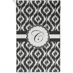 Ikat Golf Towel - Poly-Cotton Blend - Small w/ Initial