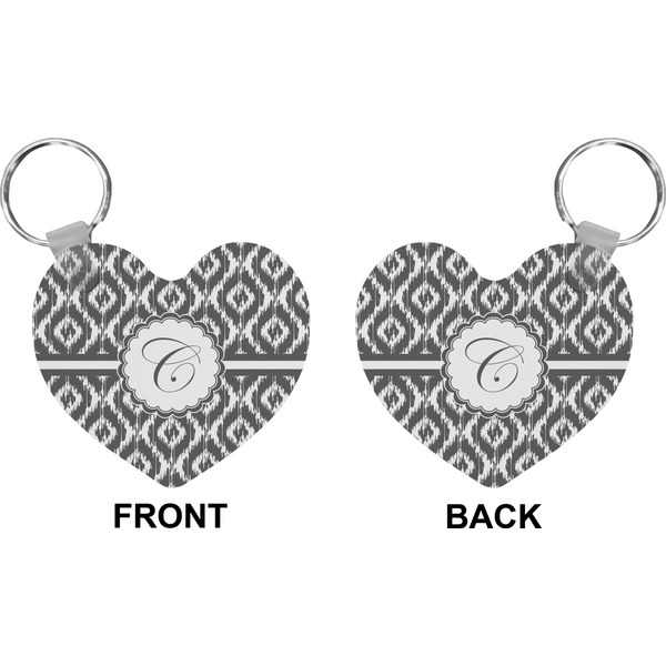 Ikat Heart Keychain (Front + Back)