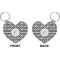 Ikat Heart Keychain (Front + Back)