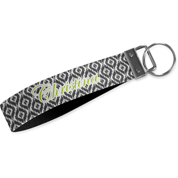 Custom Ikat Wristlet Webbing Keychain Fob (Personalized)