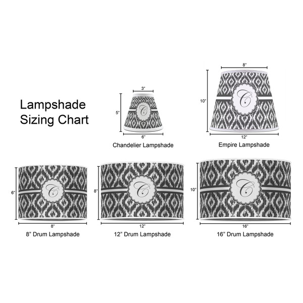 Ikat Lampshade Sizing Chart