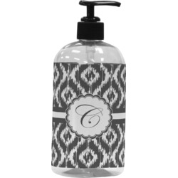 Ikat Plastic Soap / Lotion Dispenser (16 oz - Large - Black) (Personalized)