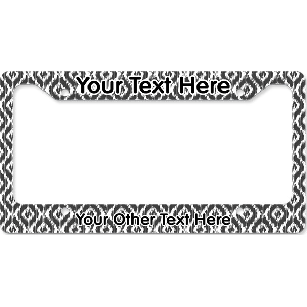Custom Ikat License Plate Frame - Style B (Personalized)