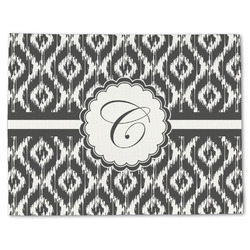 Ikat Single-Sided Linen Placemat - Single w/ Initial