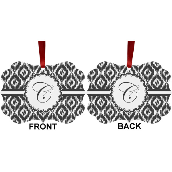 Ikat Metal Benilux Ornament - Front and Back (APPROVAL)