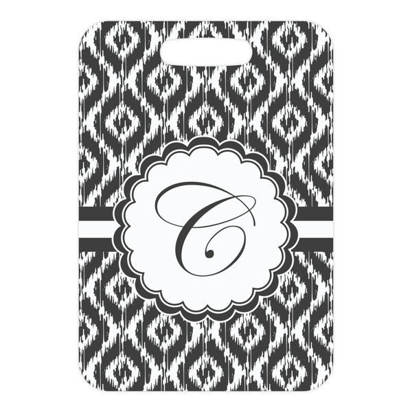 Ikat Metal Luggage Tag - Front Without Strap