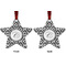 Ikat Metal Star Ornament - Front and Back