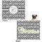 Ikat Microfleece Dog Blanket - Large- Front & Back