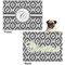 Ikat Microfleece Dog Blanket - Regular - Front & Back