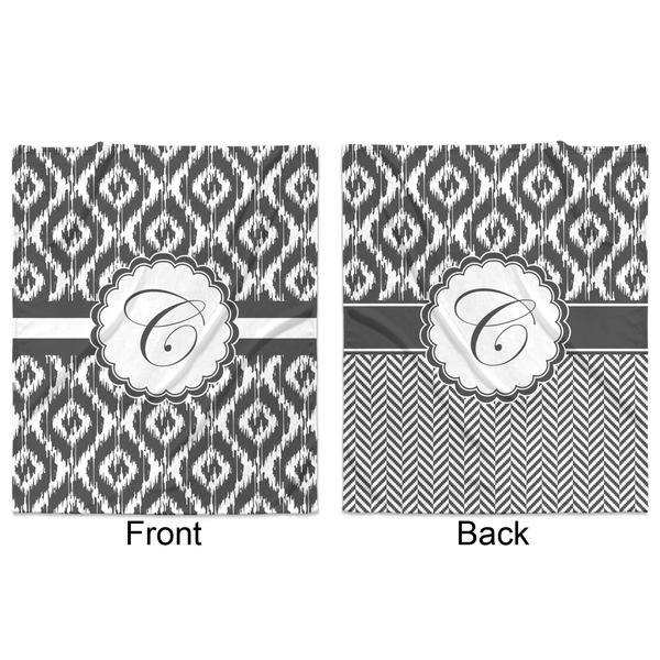 Ikat Minky Blanket - 50"x60" - Double Sided - Front & Back