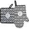 Ikat Oven Mitt & Pot Holder Set w/ Initial