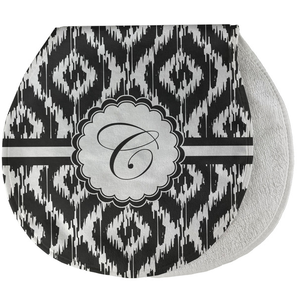 Custom Ikat Burp Pad - Velour w/ Initial