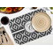 Ikat Octagon Placemat - Single front (LIFESTYLE) Flatlay