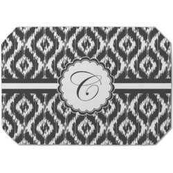 Ikat Dining Table Mat - Octagon (Single-Sided) w/ Initial