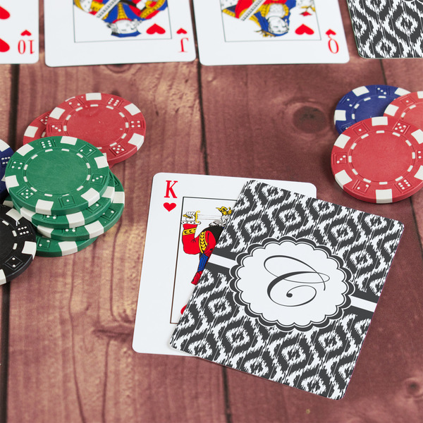 Ikat On Table with Poker Chips