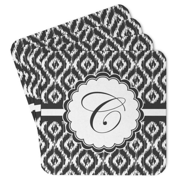 Custom Ikat Paper Coasters w/ Initial