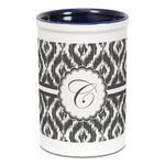 Ikat Ceramic Pencil Holders - Blue