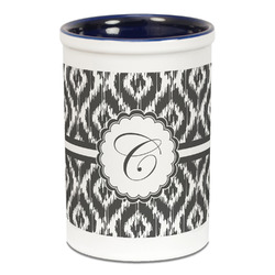 Ikat Ceramic Pencil Holders - Blue