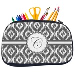 Ikat Neoprene Pencil Case - Medium w/ Initial
