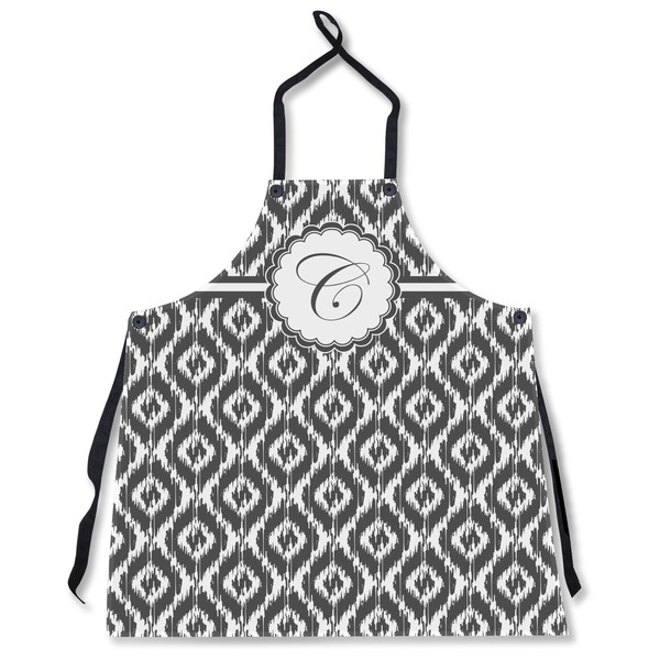 Custom Ikat Apron Without Pockets w/ Initial