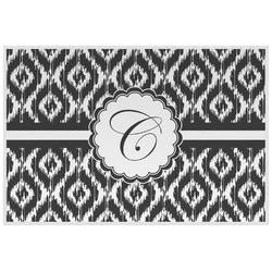Ikat Laminated Placemat w/ Initial