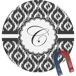 Ikat Round Fridge Magnet (Personalized)