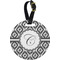 Ikat Personalized Round Luggage Tag