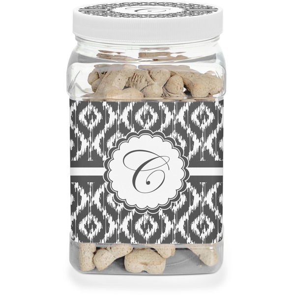 Custom Ikat Dog Treat Jar (Personalized)