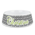 Ikat Plastic Dog Bowl - Medium (Personalized)
