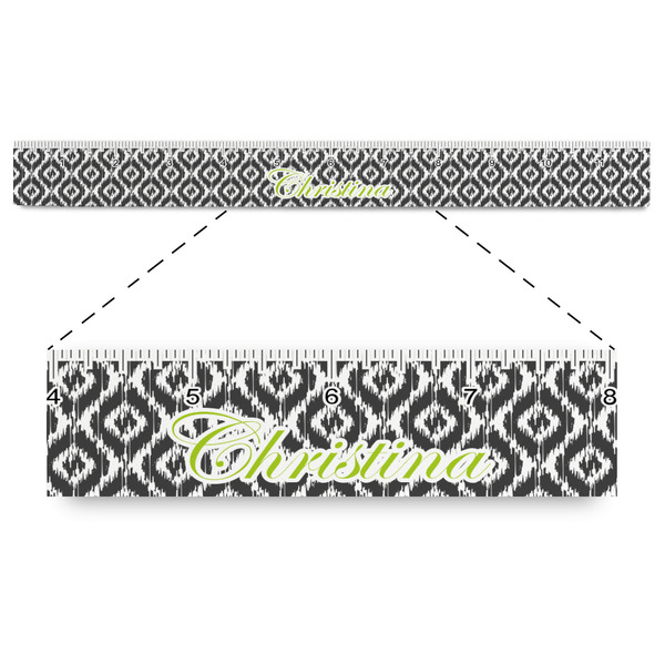 Custom Ikat Plastic Ruler - 12" (Personalized)