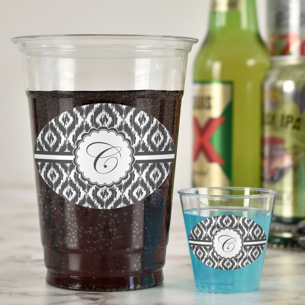 Ikat Plastic Shot Glasses - In Context