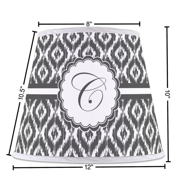Ikat Poly Film Empire Lampshade - Dimensions
