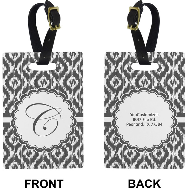 Ikat Rectangle Luggage Tag (Front + Back)