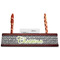 Ikat Red Mahogany Nameplates with Business Card Holder - Straight