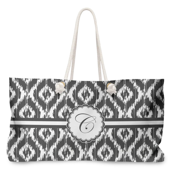 Custom Ikat Large Tote Bag with Rope Handles (Personalized)
