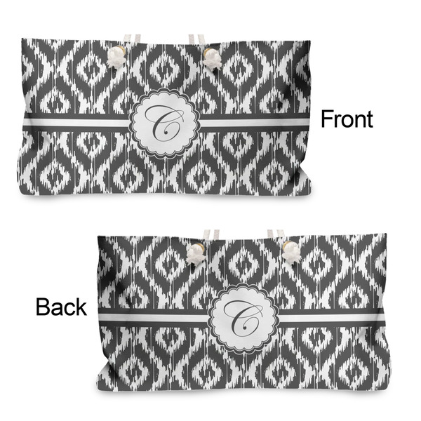 Ikat Large Rope Tote - From & Back View