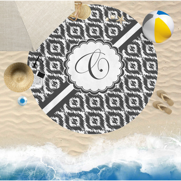 Ikat Round Beach Towel Lifestyle