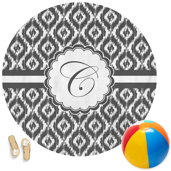 Custom Ikat Round Beach Towel (Personalized)